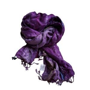 Greater Good Luxurious Purple Sheer Wrap Scarf